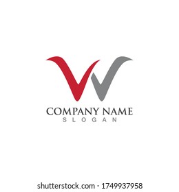 W Letter Logo Template vector illustration design
