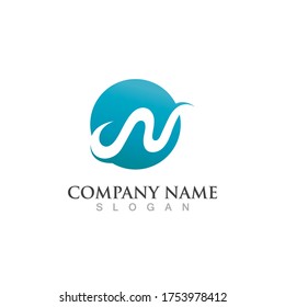 Diseño de ilustración vectorial de plantilla de logotipo de carta W