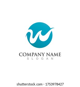 W Letter Logo Template vector illustration design