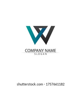 W Letter Logo Template vector illustration design