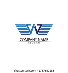 W Letter Logo Template vector illustration design