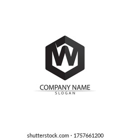 W Letter Logo Template vector illustration design