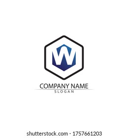 W Letter Logo Template vector illustration design
