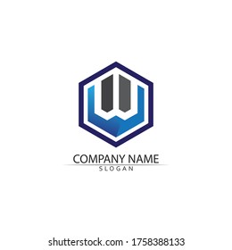 W Letter Logo Template vector illustration design