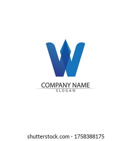 W Letter Logo Template vector illustration design