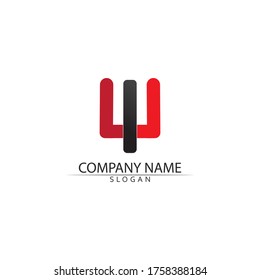 W Letter Logo Template vector illustration design