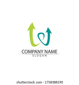 W Letter Logo Template vector illustration design