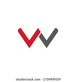 Diseño de ilustración vectorial de plantilla de logotipo de carta W