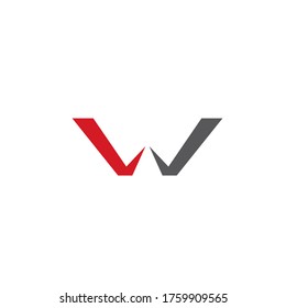 W Letter Logo Template vector illustration design