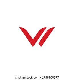 W Letter Logo Template vector illustration design