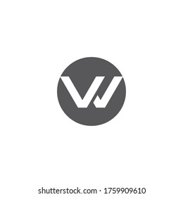 Diseño de ilustración vectorial de plantilla de logotipo de carta W