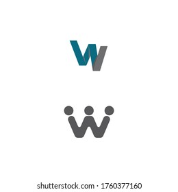 W Letter Logo Template vector illustration design