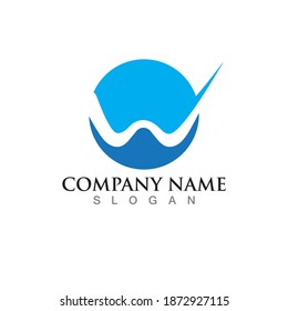 Diseño de ilustración vectorial de plantilla de logotipo de carta W