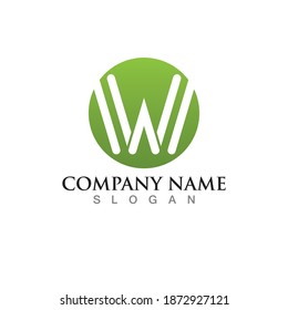 W Letter Logo Template vector illustration design