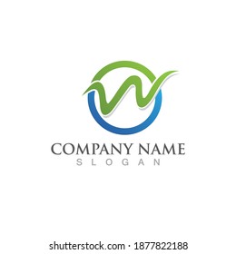 W Letter Logo Template vector illustration design