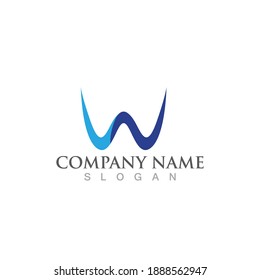 W Letter Logo Template vector illustration design