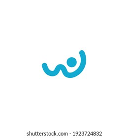 W Letter Logo Template vector illustration design