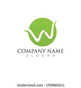 W Letter Logo Template vector illustration design