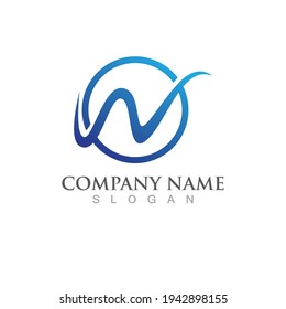 W Letter Logo Template vector illustration design