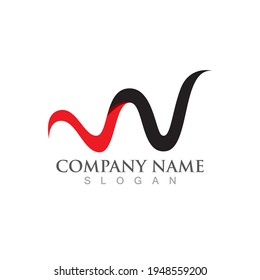 W Letter Logo Template vector illustration design