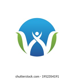 Diseño de ilustración vectorial de plantilla de logotipo de carta W