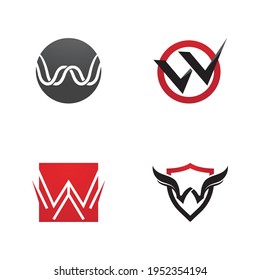 W Letter Logo Template vector illustration design