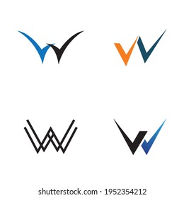W Letter Logo Template vector illustration design