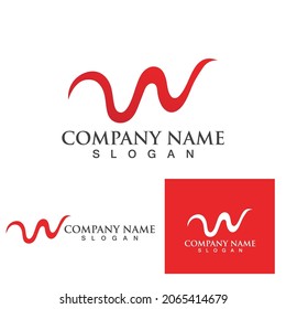 W Letter Logo Template vector illustration design