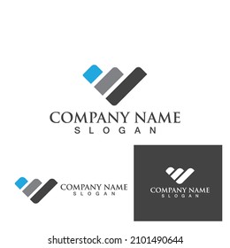 W Letter Logo Template vector illustration design