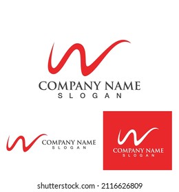 W Letter Logo Template vector illustration design