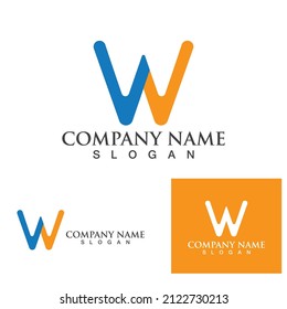 W Letter Logo Template vector illustration design