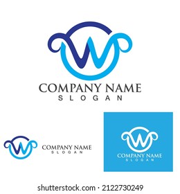 W Letter Logo Template vector illustration design