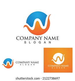 Diseño de ilustración vectorial de plantilla de logotipo de carta W