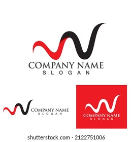 W Letter Logo Template vector illustration design