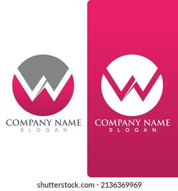 W Letter Logo Template vector illustration design