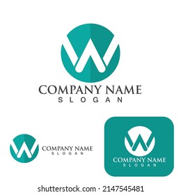 W Letter Logo Template vector illustration design