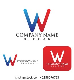 W Letter Logo Template vector illustration design