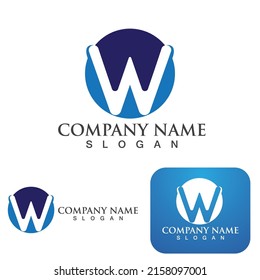 W-Letter-Logo-Vorlage Vektorgrafik-Design