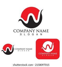 W Letter Logo Template vector illustration design