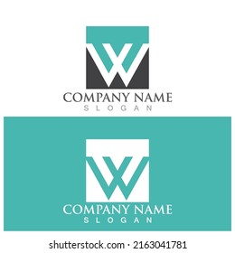 W Letter Logo Template vector illustration design