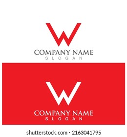 W Letter Logo Template vector illustration design