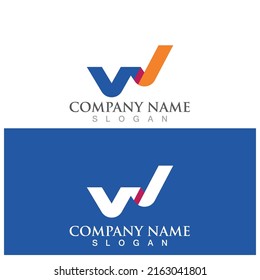 W Letter Logo Template vector illustration design