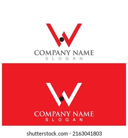 W Letter Logo Template vector illustration design