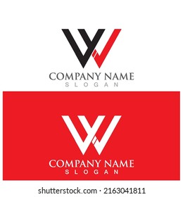 W Letter Logo Template vector illustration design