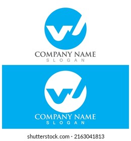 W Letter Logo Template vector illustration design