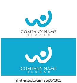 W-Letter-Logo-Vorlage Vektorgrafik-Design