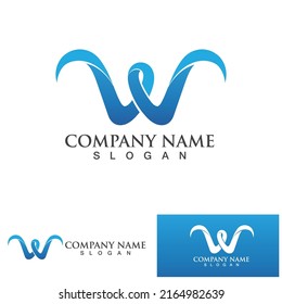W-Letter-Logo-Vorlage Vektorgrafik-Design