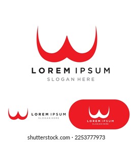 W Letter Logo Template vector illustration design
