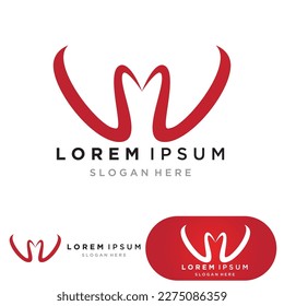 W Letter Logo Template vector illustration design