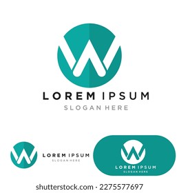 W Letter Logo Template vector illustration design